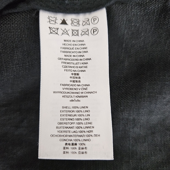 Michael Kors Blazer Linen Black Ruched 3/4 Sleeve 1 Button Jacket 6 - Picture 6 of 9